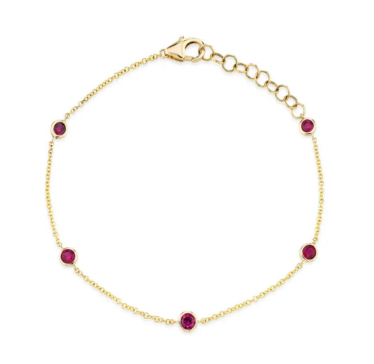 Ruby loop Bracelet
