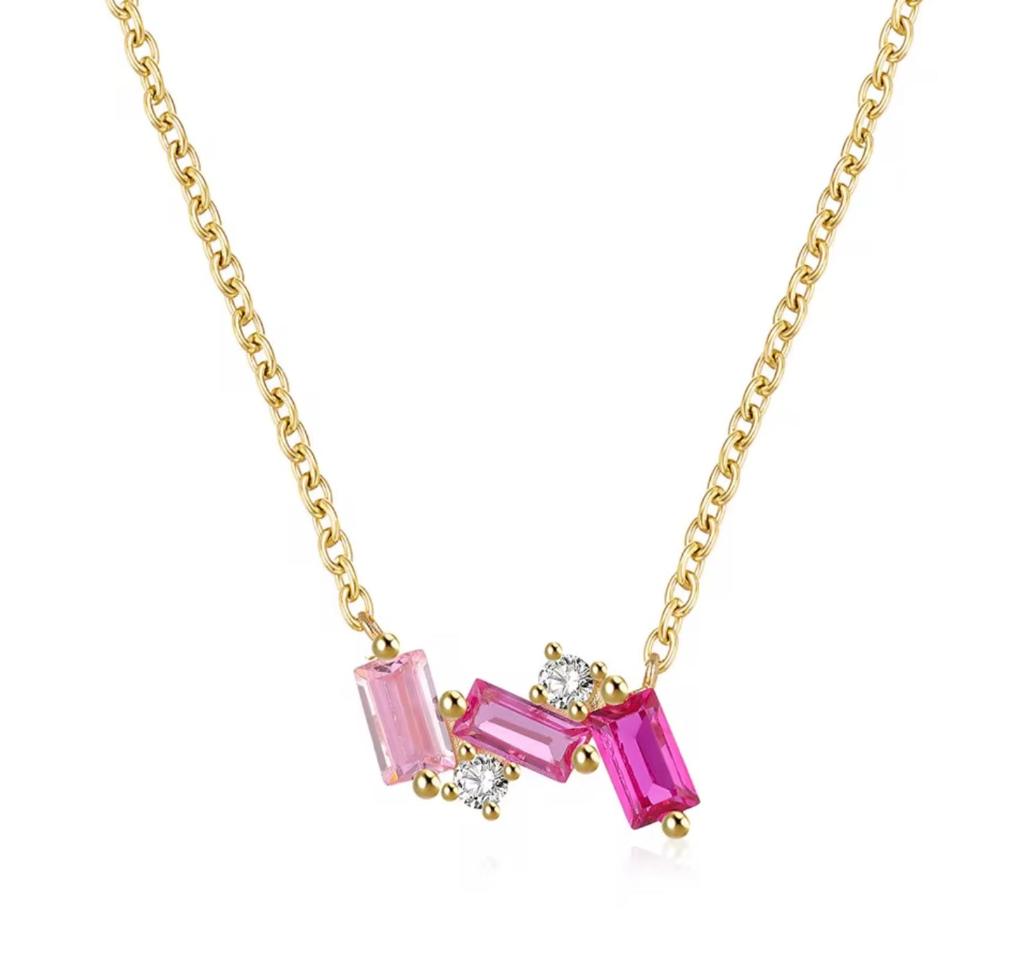 Fuchsia Tilt Necklace