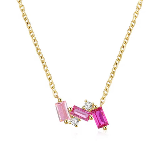 Fuchsia Tilt Necklace