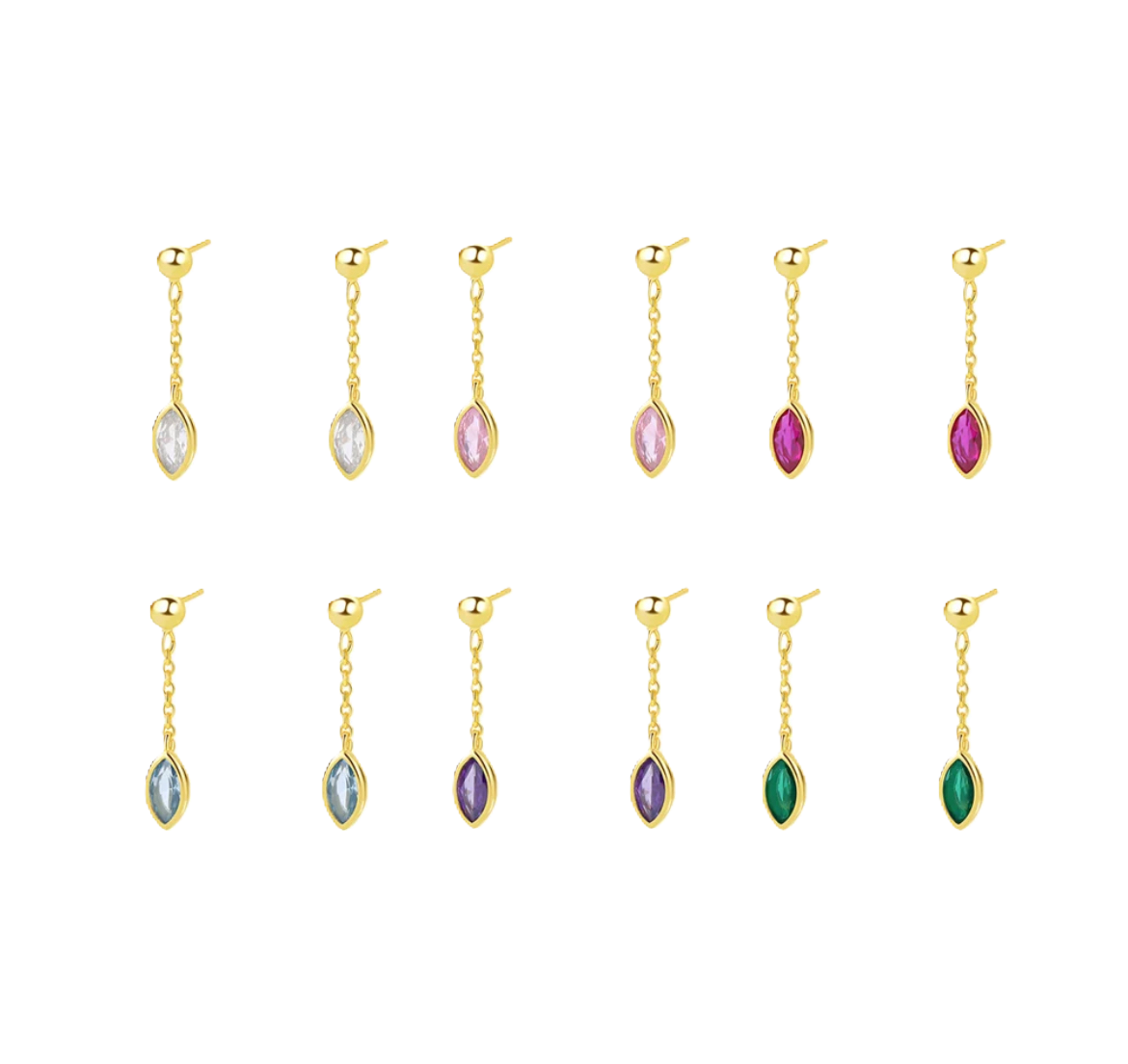 Glimmering Drop studs