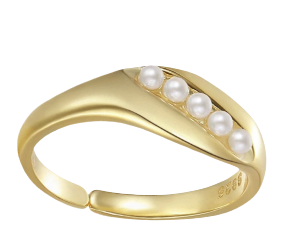 Pearl wave Ring